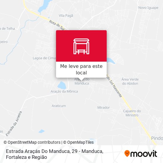 Estrada Araçás Do Manduca, 29 - Manduca mapa