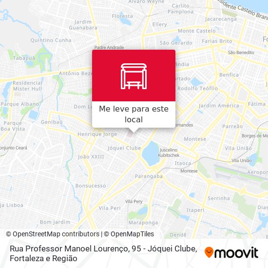 Rua Professor Manoel Lourenço, 95 - Jóquei Clube mapa