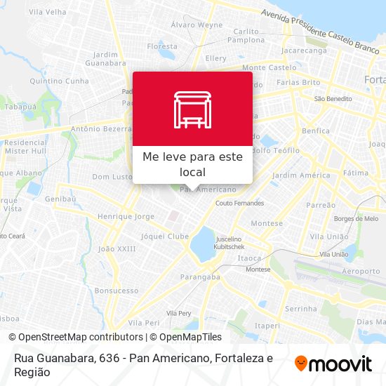 Rua Guanabara, 636 - Pan Americano mapa