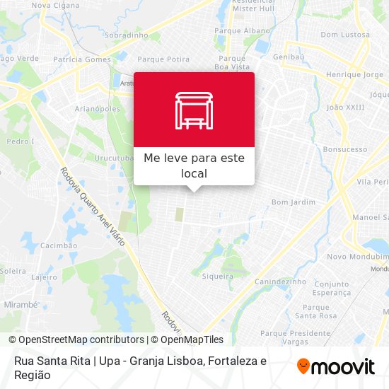 Rua Santa Rita | Upa - Granja Lisboa mapa