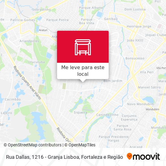 Rua Dallas, 1216 - Granja Lisboa mapa