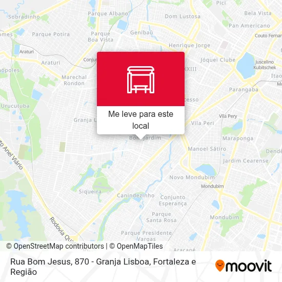 Rua Bom Jesus, 870 - Granja Lisboa mapa