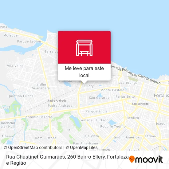 Rua Chastinet Guimarães, 260 Bairro Ellery mapa