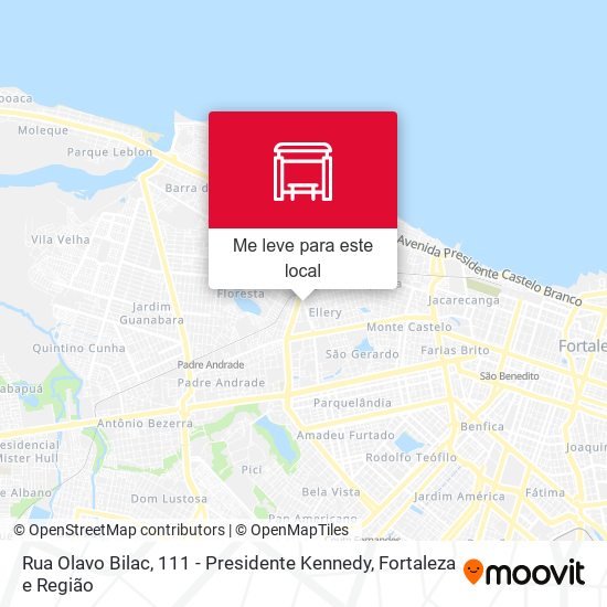Rua Olavo Bilac, 111 - Presidente Kennedy mapa