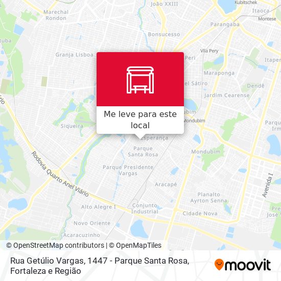Rua Getúlio Vargas, 1447 - Parque Santa Rosa mapa