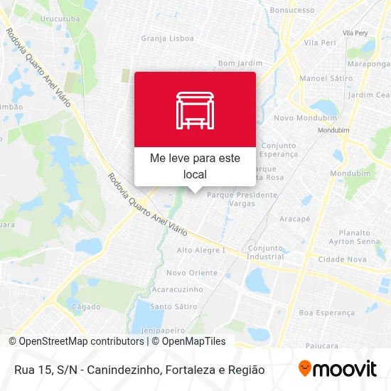 Rua 15, S/N - Canindezinho mapa