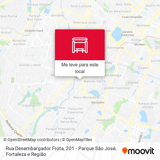 Rua Desembargador Frota, 201 - Parque São José mapa