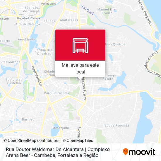 Rua Doutor Waldemar De Alcântara | Complexo Arena Beer - Cambeba mapa