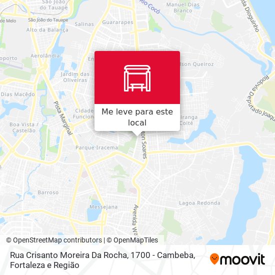 Rua Crisanto Moreira Da Rocha, 1700 - Cambeba mapa