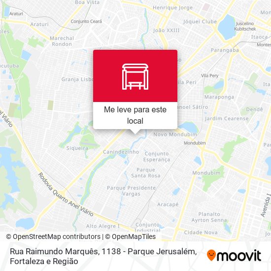 Rua Raimundo Marquês, 1138 - Parque Jerusalém mapa