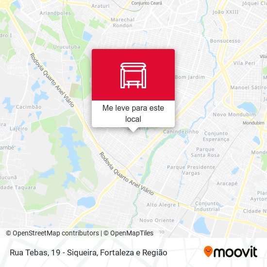Rua Tebas, 19 - Siqueira mapa
