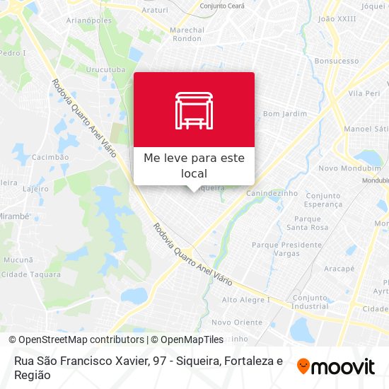 Rua São Francisco Xavier, 97 - Siqueira mapa