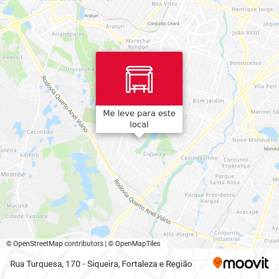 Rua Turquesa, 170 - Siqueira mapa