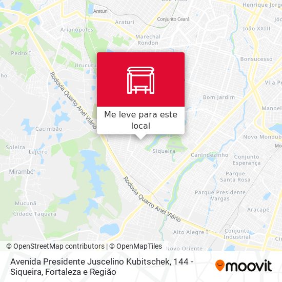 Avenida Presidente Juscelino Kubitschek, 144 - Siqueira mapa