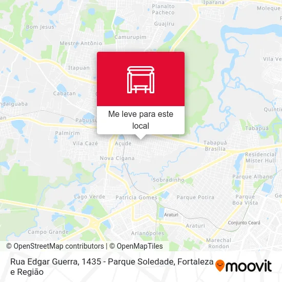 Rua Edgar Guerra, 1435 - Parque Soledade mapa
