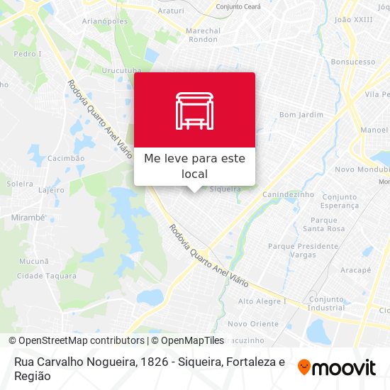 Rua Carvalho Nogueira, 1826 - Siqueira mapa