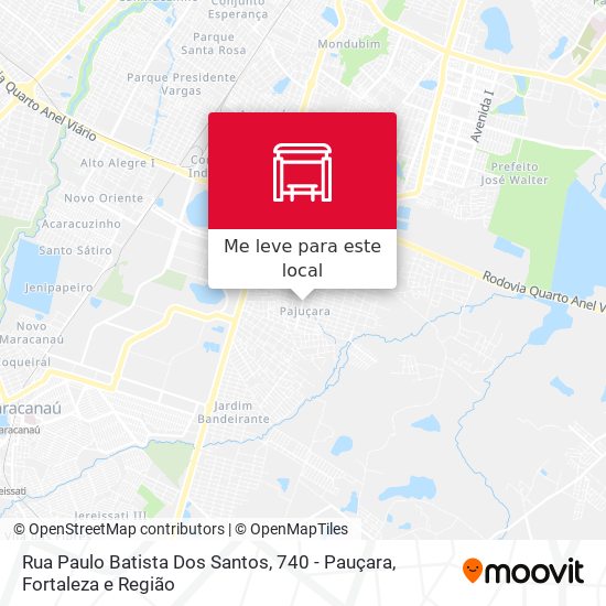 Rua Paulo Batista Dos Santos, 740 - Pauçara mapa