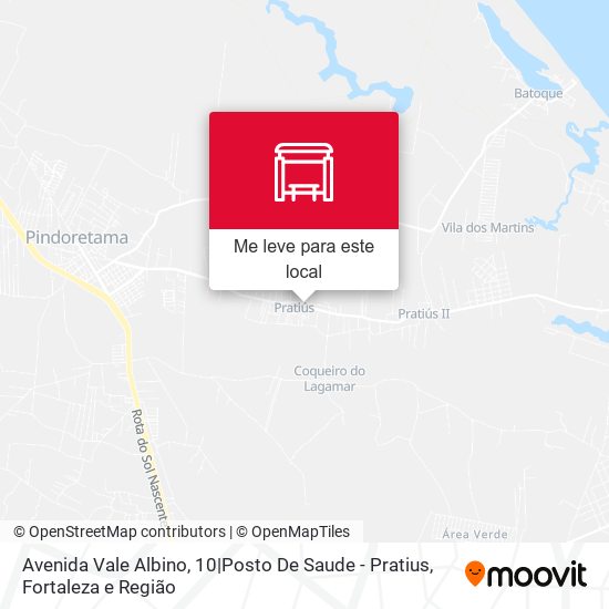 Avenida Vale Albino, 10|Posto De Saude - Pratius mapa