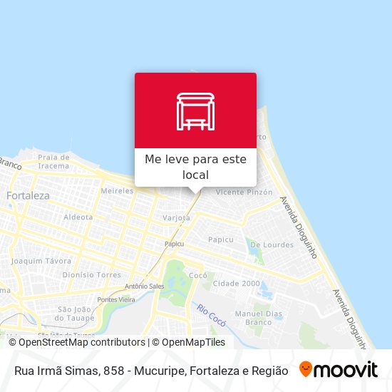 Rua Irmã Simas, 858 - Mucuripe mapa