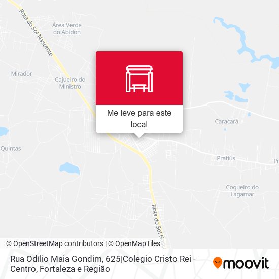 Rua Odílio Maia Gondim, 625|Colegio Cristo Rei - Centro mapa