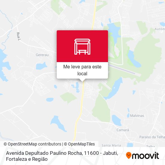Avenida Depultado Paulino Rocha, 11600 - Jabuti mapa