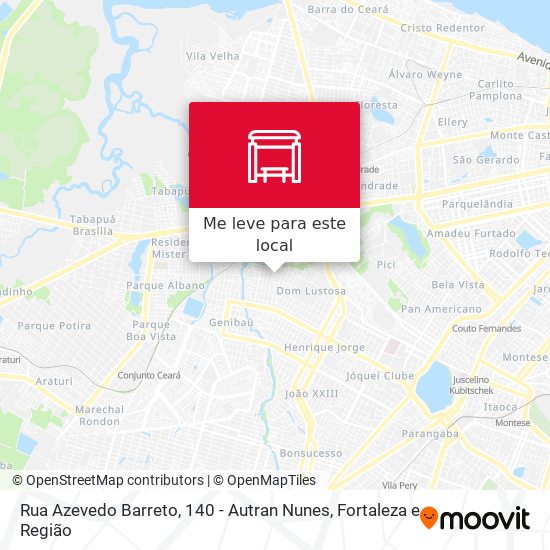 Rua Azevedo Barreto, 140 - Autran Nunes mapa