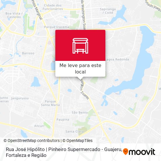 Rua José Hipólito | Pinheiro Supermercado - Guajeru mapa