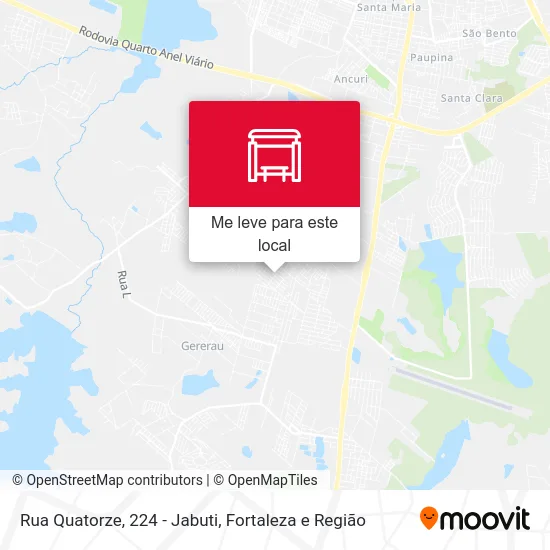 Rua Quatorze, 224 - Jabuti mapa