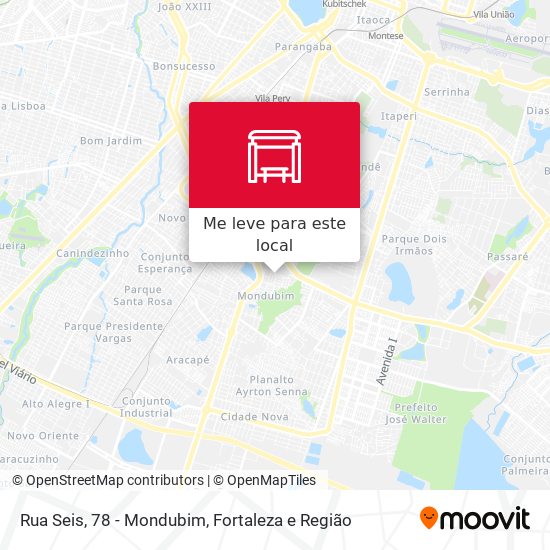 Rua Seis, 78 - Mondubim mapa