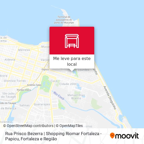 Rua Prisco Bezerra | Shopping Riomar Fortaleza - Papicu mapa