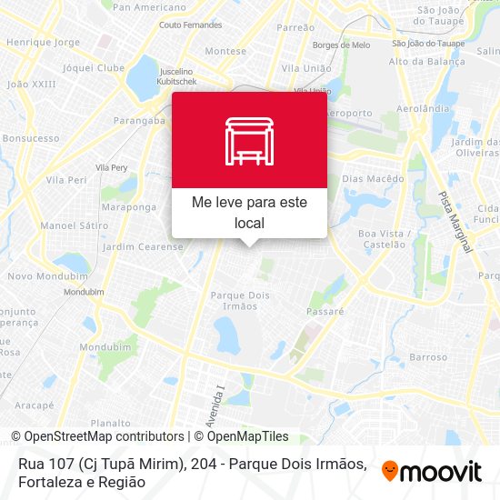 Rua 107 (Cj Tupã Mirim), 204 - Parque Dois Irmãos mapa
