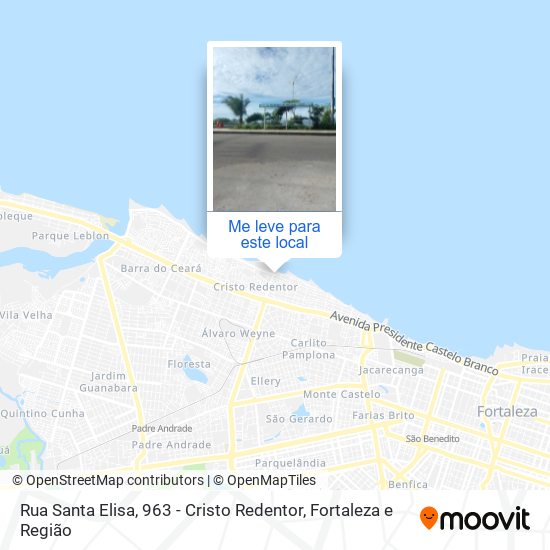 Rua Santa Elisa, 963 - Cristo Redentor mapa
