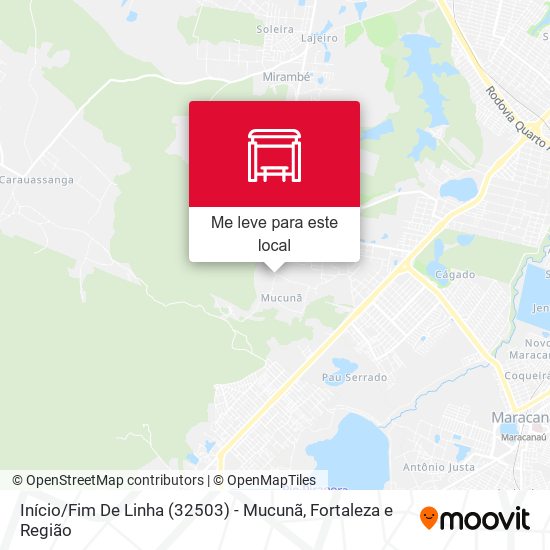 Início / Fim De Linha (32503) - Mucunã mapa