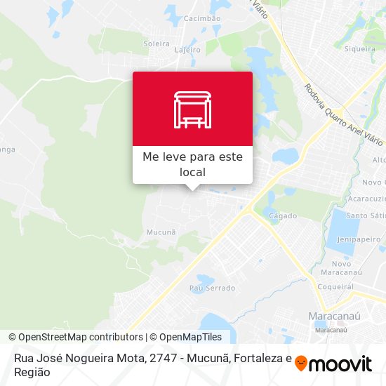 Rua José Nogueira Mota, 2747 - Mucunã mapa