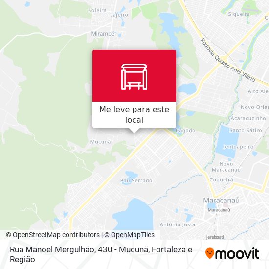 Rua Manoel Mergulhão, 430 - Mucunã mapa