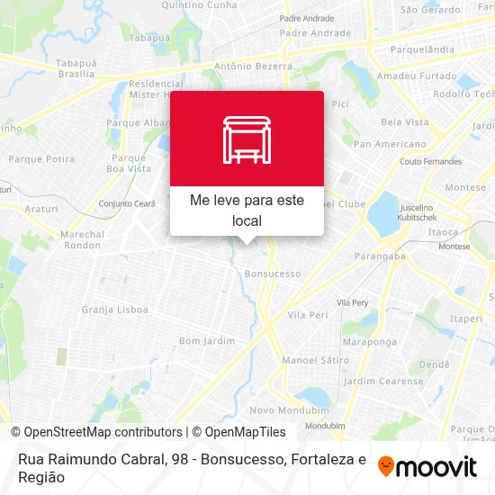 Rua Raimundo Cabral, 98 - Bonsucesso mapa