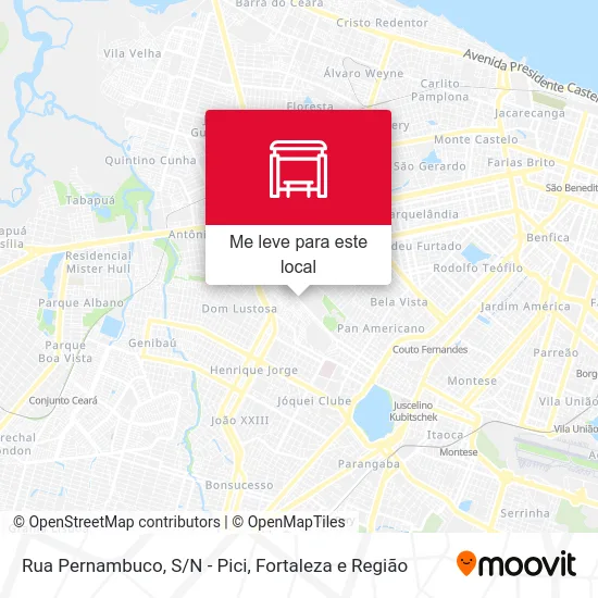 Rua Pernambuco, S/N - Pici mapa