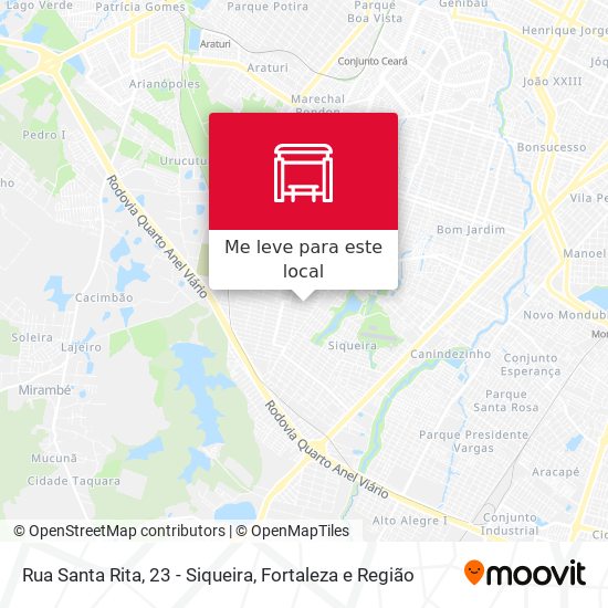 Rua Santa Rita, 23 - Siqueira mapa