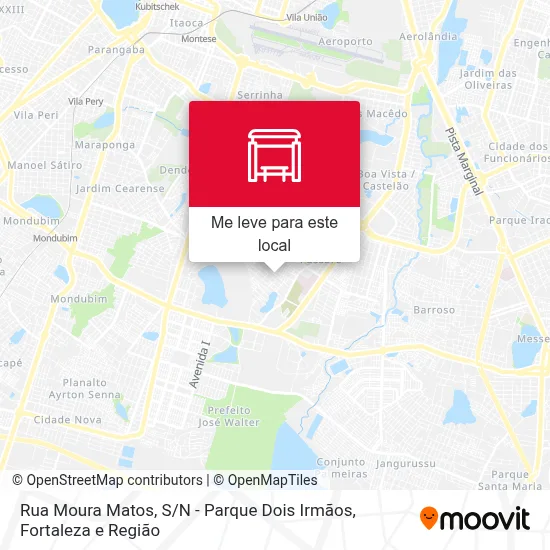 Rua Moura Matos, S / N - Parque Dois Irmãos mapa