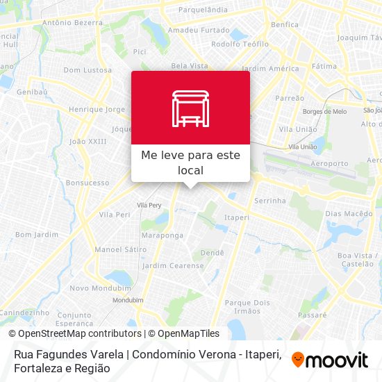 Rua Fagundes Varela | Condomínio Verona - Itaperi mapa