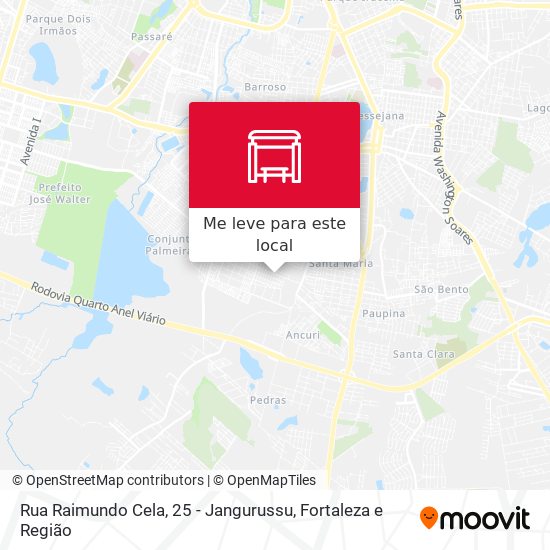 Rua Raimundo Cela, 25 - Jangurussu mapa