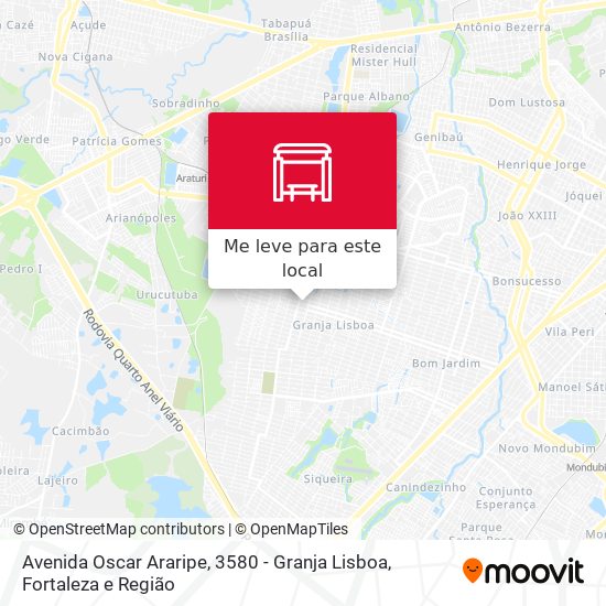 Avenida Oscar Araripe, 3580 - Granja Lisboa mapa