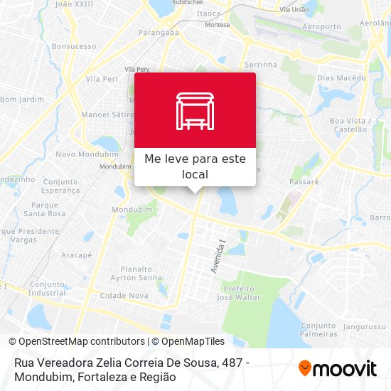 Rua Vereadora Zelia Correia De Sousa, 487 - Mondubim mapa