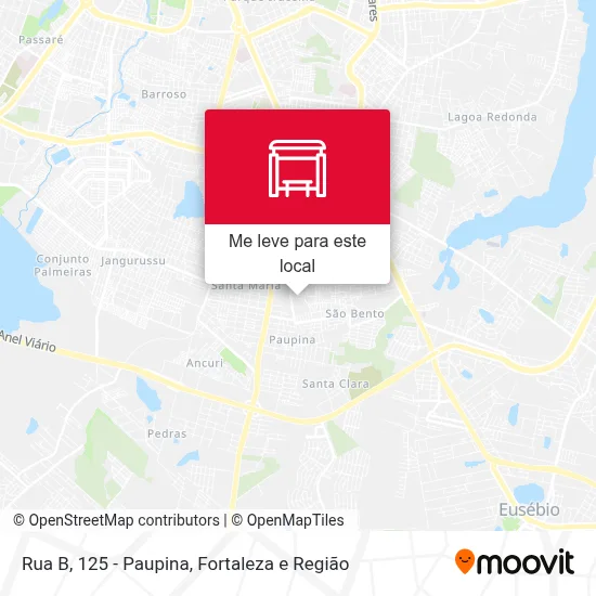Rua B, 125 - Paupina mapa