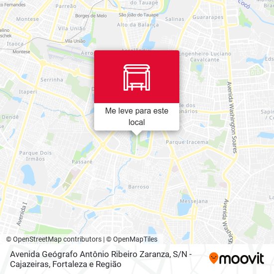 Avenida Geógrafo Antônio Ribeiro Zaranza, S / N - Cajazeiras mapa