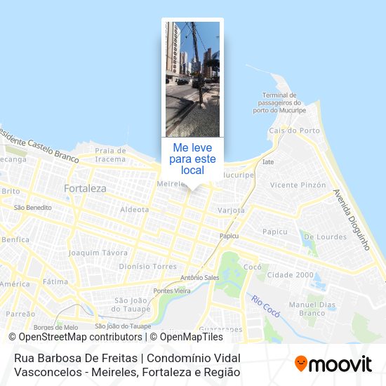 Rua Barbosa De Freitas | Condomínio Vidal Vasconcelos - Meireles mapa