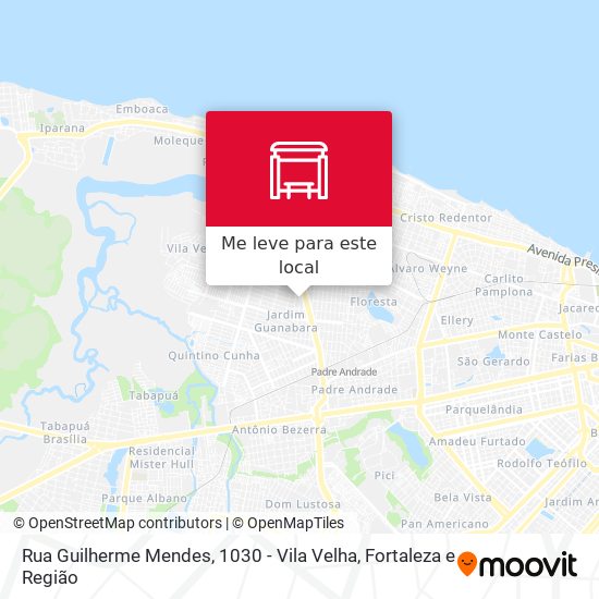 Rua Guilherme Mendes, 1030 - Vila Velha mapa