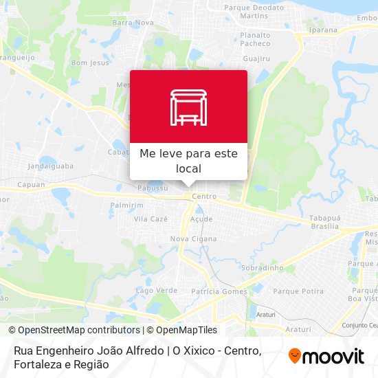 Rua Engenheiro João Alfredo | O Xixico - Centro mapa