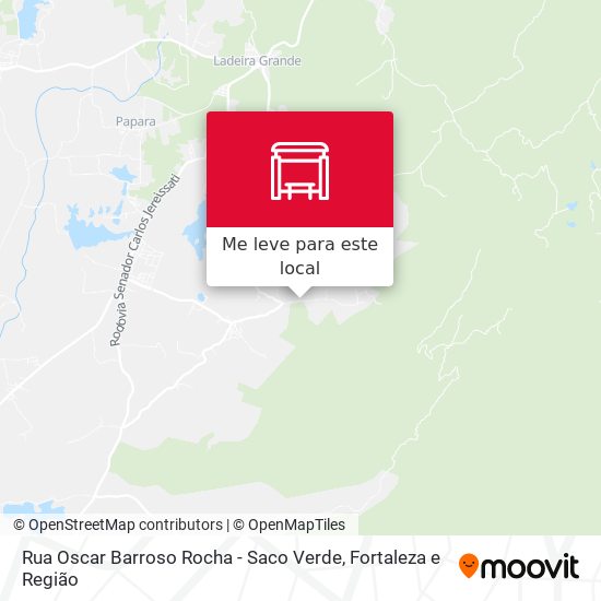 Rua Oscar Barroso Rocha - Saco Verde mapa