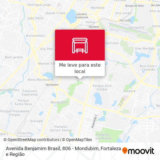 Avenida Benjamim Brasil, 806 - Mondubim mapa